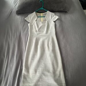 Grace Karin Adorable Yellow and Gray Tweed Dress